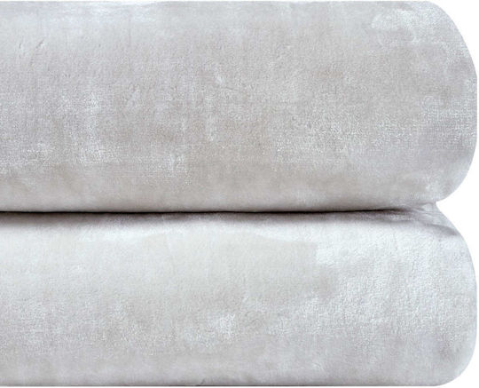 Kentia Notte Κουβέρτα Βελουτέ King Size 260x240εκ. White