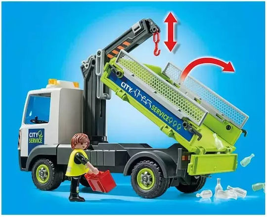 Playmobil Stadt Aktion Fahrzeug zur Sammlung von Glasrecyclingbehältern für 4-10 Jahre