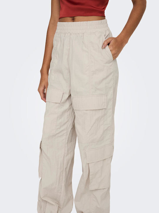 Damen Stoff Cargo Hose Gray