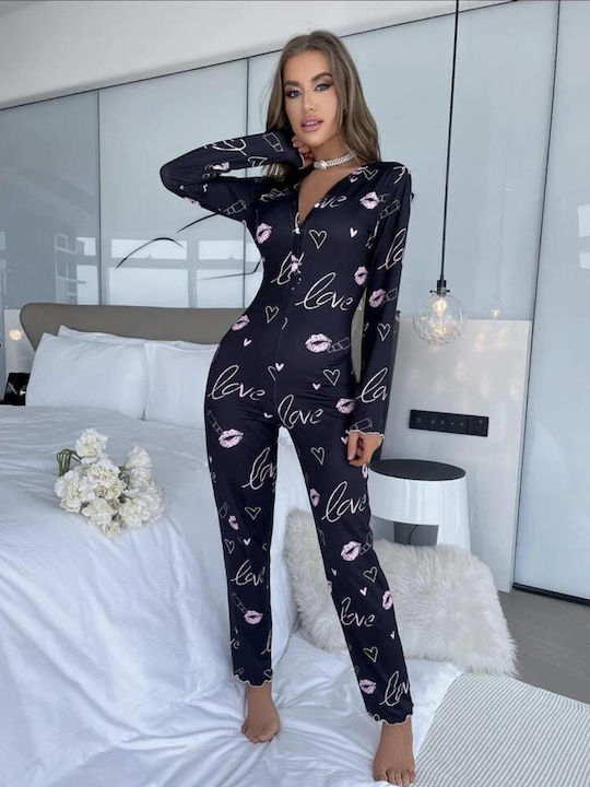 Woman's Fashion Winter Women's Pyjama Set Blue