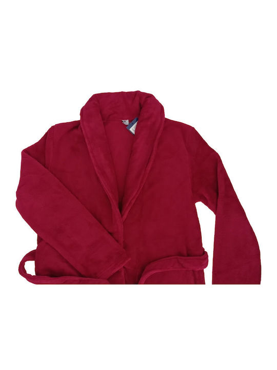 Collection De iarnă Pentru Femei Fleece Halat Burgundy