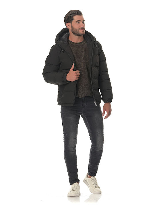 G Secret Men's Winter Puffer Jacket Black