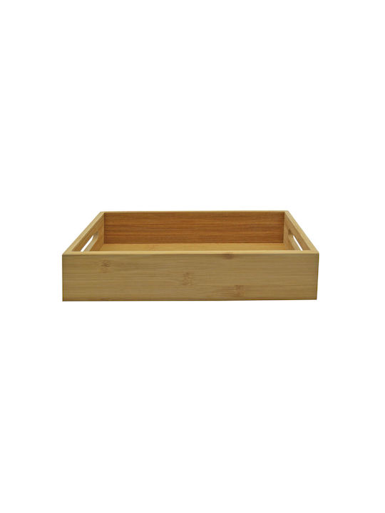 Dekorativer Korb Bamboo mit Griffen Braun 29x15x7.5cm Ankor