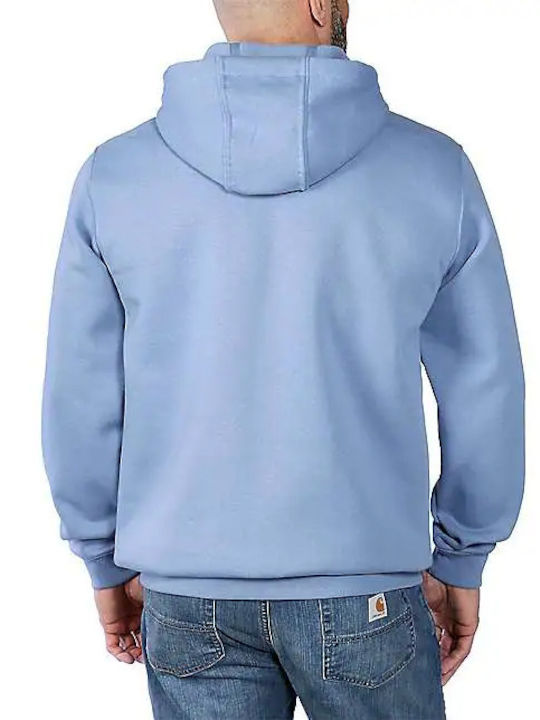 Carhartt Men's Sweatshirt with Hood and Pockets Light Blue