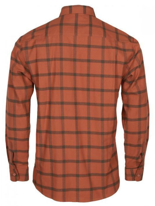 Langärmlig Flanell Hemd Geprüft Orange