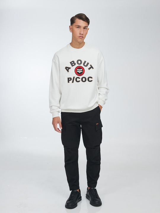 P/Coc Men's Sweatshirt with Hood White