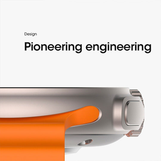 Microwear 9 ULTRA Pro Smartwatch με Παλμογράφο (Silver / Orange)