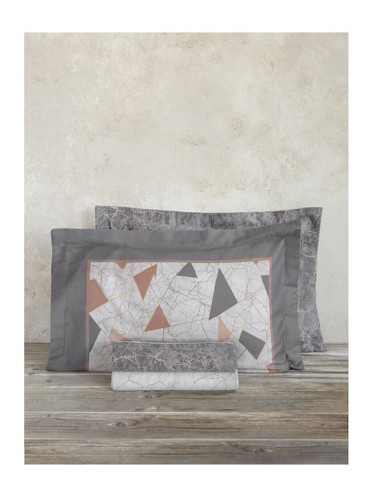 Nima Sheet Sets Queen 240x270cm. Marble Gray 4pcs