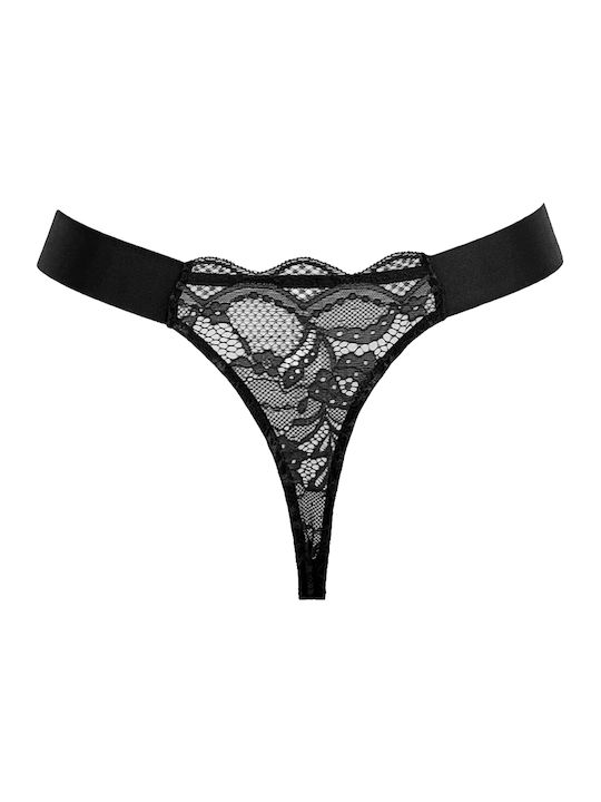 Solano Swimwear Women's String with Lace Black