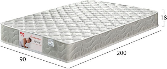 HomeMarkt Μονό Ορθοπεδικό Στρώμα 90x200x18cm με Ελατήρια