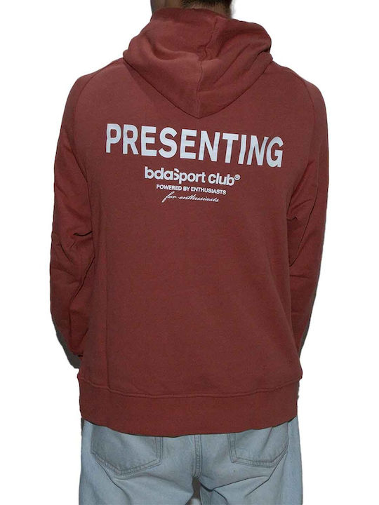 Body Action Men's Sweatshirt with Hood Red