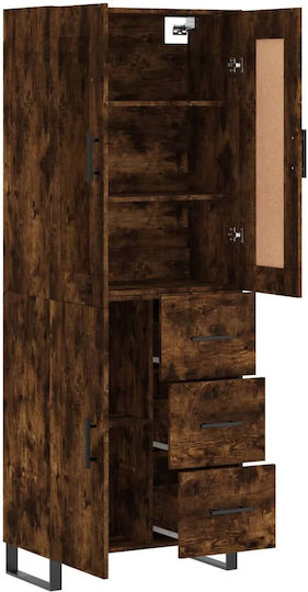 Ντουλάπα Γραφείου Ξύλινη Καφέ 69.5x34x180cm