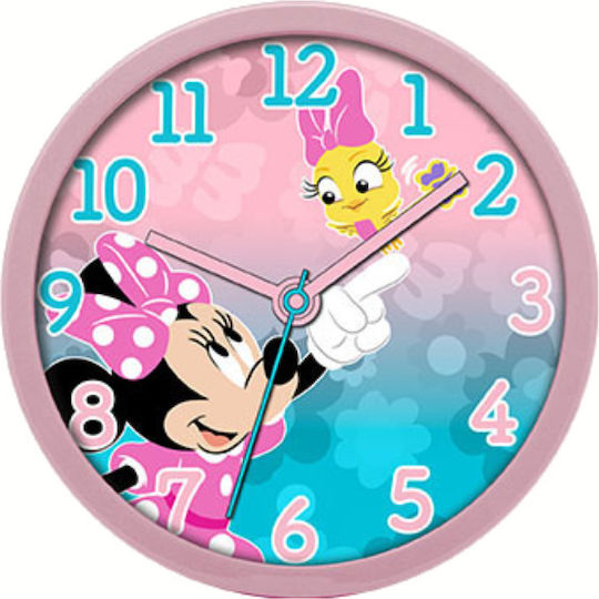 Kids Euroswan Ceas de Perete pentru Copii Minnie Lemn 24.5x24.5cm