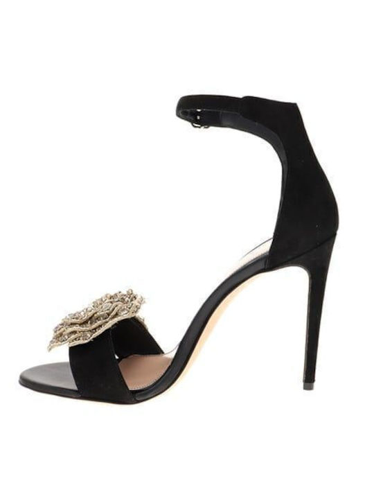 Suede Sandalen Schwarz
