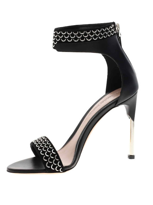 Leder Sandalen Schwarz