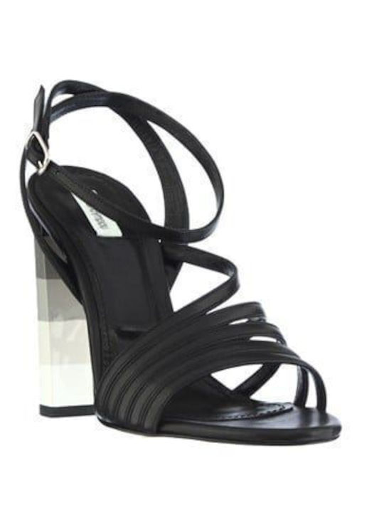 Leder Damen Sandalen in Schwarz Farbe