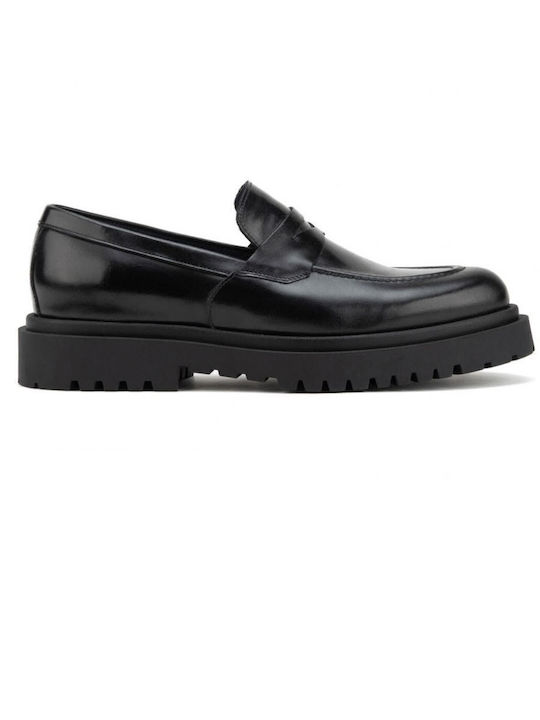 Δερμάτινα Ανδρικά Loafers σε Μαύρο Χρώμα