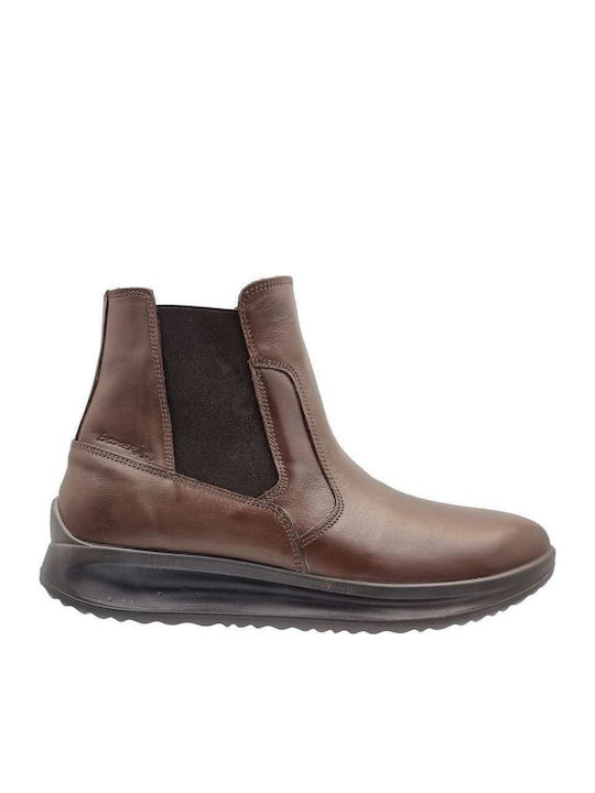 Leder Chelsea-Stiefel Braune