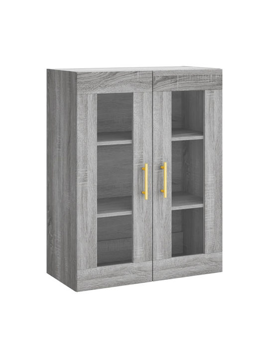 Dulap Pentru Sufragerie Din Placă Din Lemn Agregat Gri 69.5x34x180cm