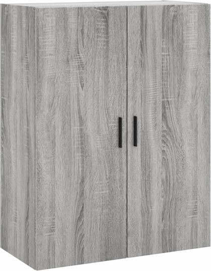 Living Room Display Cabinet from Particle Board Grey 34x34x180cm