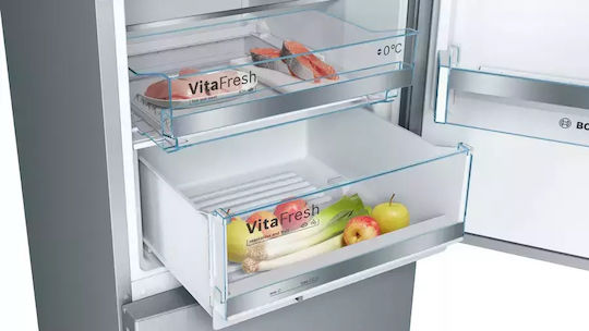 Bosch Kühl-Gefrierkombination 343Es H201xB60xT65cm. Inox KGE398IBP