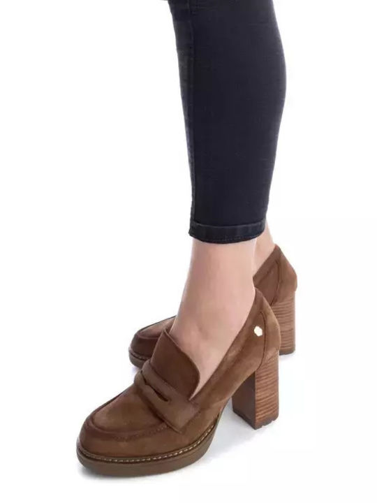 Carmela Footwear Leather Brown Heels