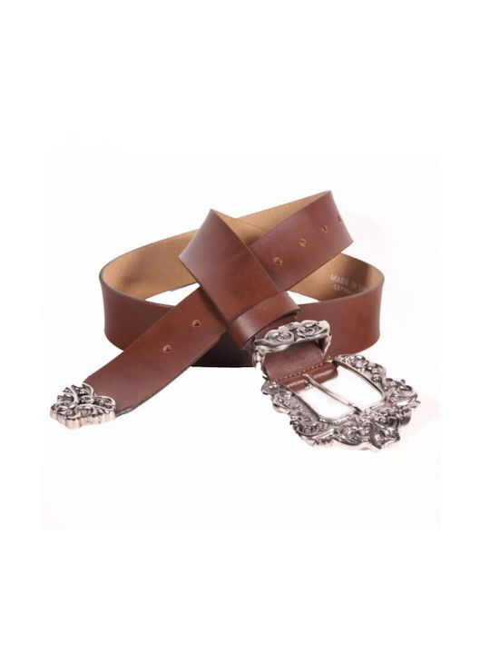 Gem Leathers Leather Women's Belt Tabac Brown