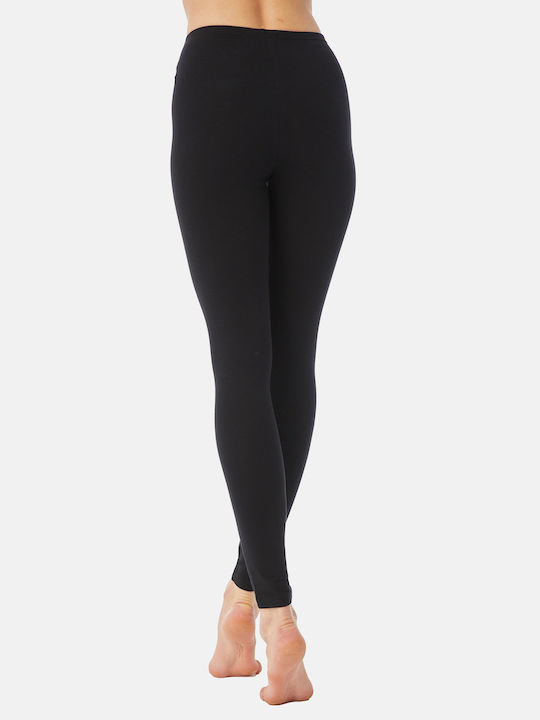 Minerva Frauen Lang Leggings Schwarz