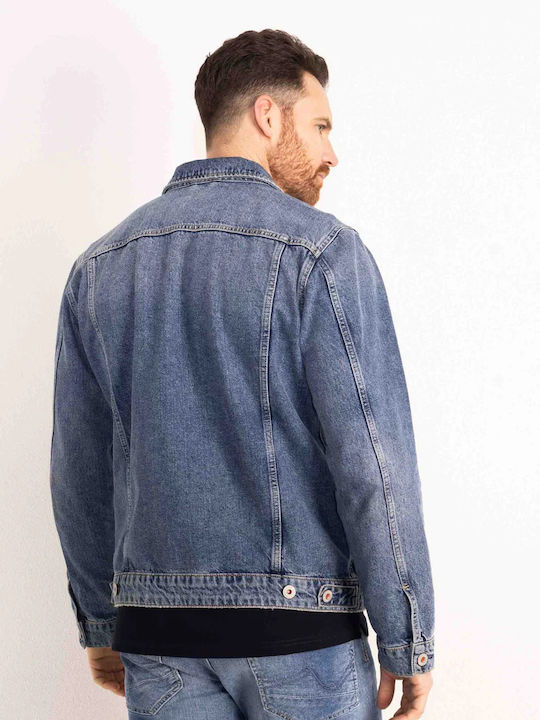 Petrol Industries Men's Winter Denim Jacket Blue