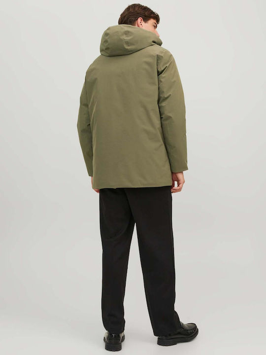 Jack & Jones Winter Jacket Parka Waterproof and Windproof Green