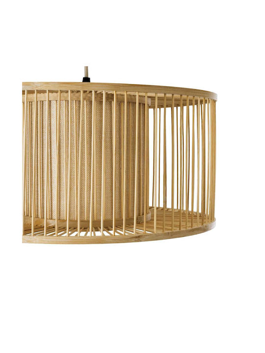 GloboStar Hibiscus Hanging Ceiling Light Beige Boho Grid with E27 Socket 40x20x20cm