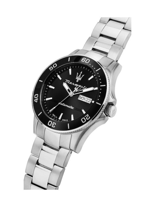 Maserati Competizione Men's Watch 43mm Automatic with White Metal Bracelet