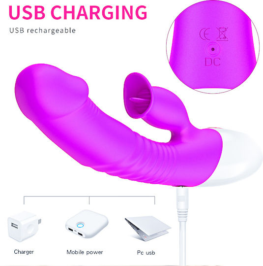 Kinksters Κλειτοριδικός Δονητής 23cm Μωβ