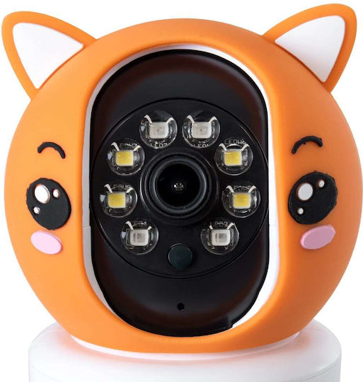 GloboStar 86081 IP Κάμερα Παρακολούθησης Wi-Fi Full HD 1080p Μπαταρίας Πορτοκαλί