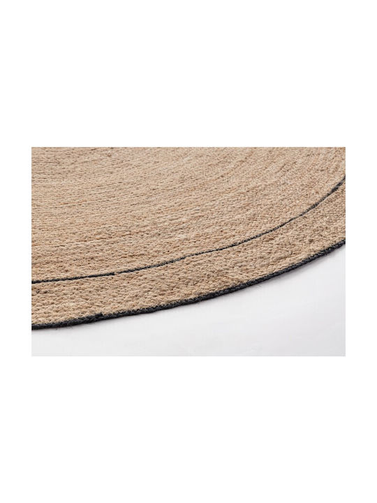 Bizzotto Ankit Teppich Rund Sommer aus Jute Beige