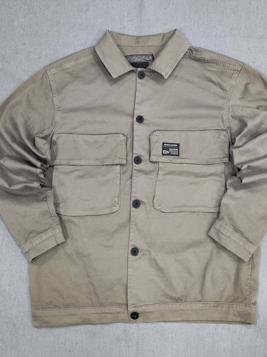 Cosi Jeans Men's Shirt Long Sleeve Khaki