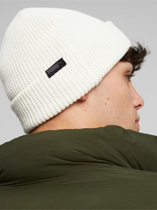 Puma Classics Archive Mid Fit Beanie Unisex Σκούφος Πλεκτός σε Λευκό χρώμα