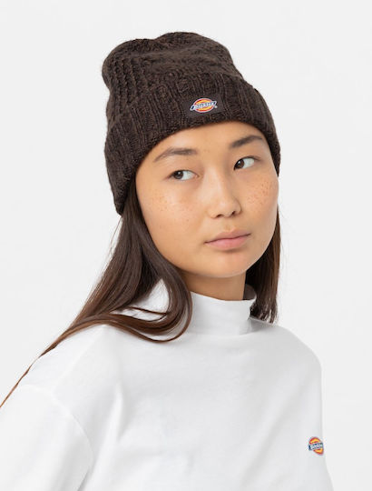 Hoxie Beanie Unisex Σκούφος Πλεκτός σε Καφέ χρώμα