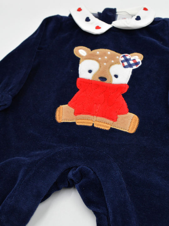 Original Marines Baby Bodysuit Set Velvet Navy Blue