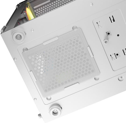 Logic Portos ARGB Gaming Mini Tower Computer Case with White Side Window