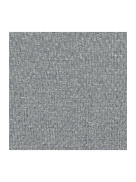 Canapea Pat Single Gri cu Lamele pentru Saltea 90x190cm