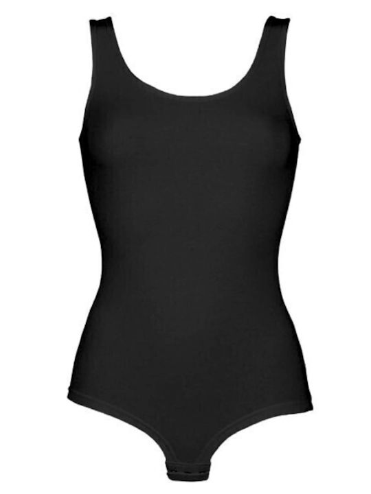 Cotonella Sleeveless Bodysuit Black