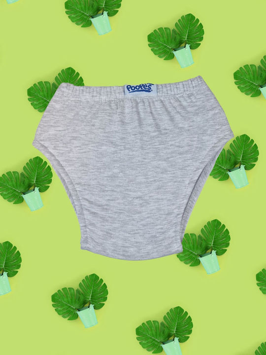 Poopes Kids' Diaper Underwear Gray