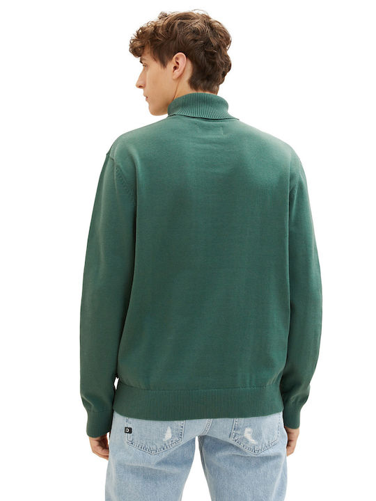 Tom Tailor Men's Long Sleeve Sweater Turtleneck Green