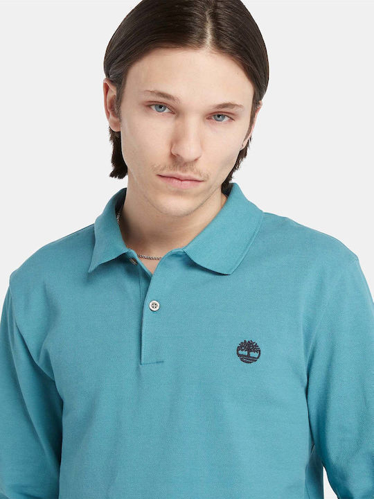 Men's Polo Short Sleeve T-shirt Petrol Blue