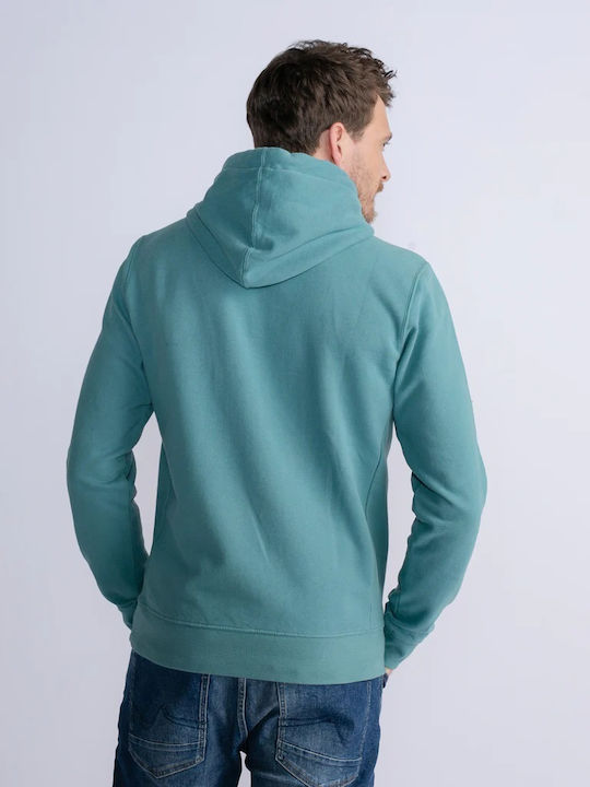 Petrol Industries Herren Sweatshirt mit Kapuze Petrol Blau