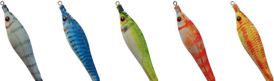 DTD soft Real Fish #1.5 Squid Jigs Fluorescent 5.5pcs/3.2gr Sugarello Green