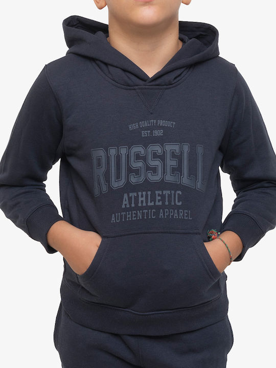 Russell Athletic Παιδικό Φούτερ με Κουκούλα Μπλε