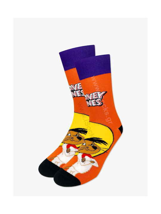 Looney Tunes Patterned Socks Orange