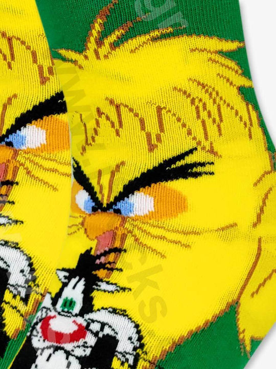 Looney Tunes Κάλτσες με Σχέδια Πράσινες